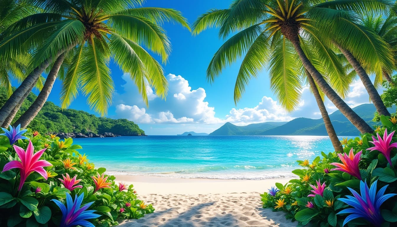 La richesse de la végétation à la plage de Grande Anse